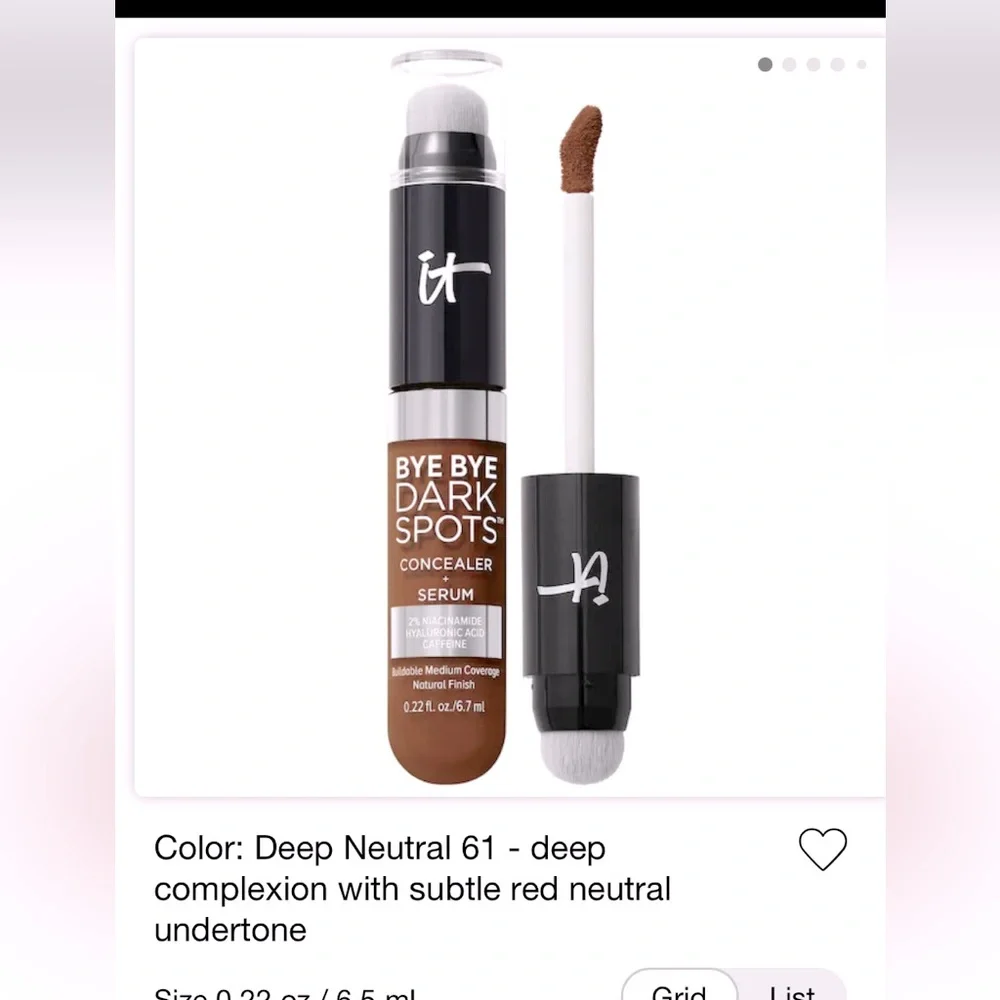 IT Cosmetics Bye Bye Dark Spots Concealer + Serum - Deep Neutral 61